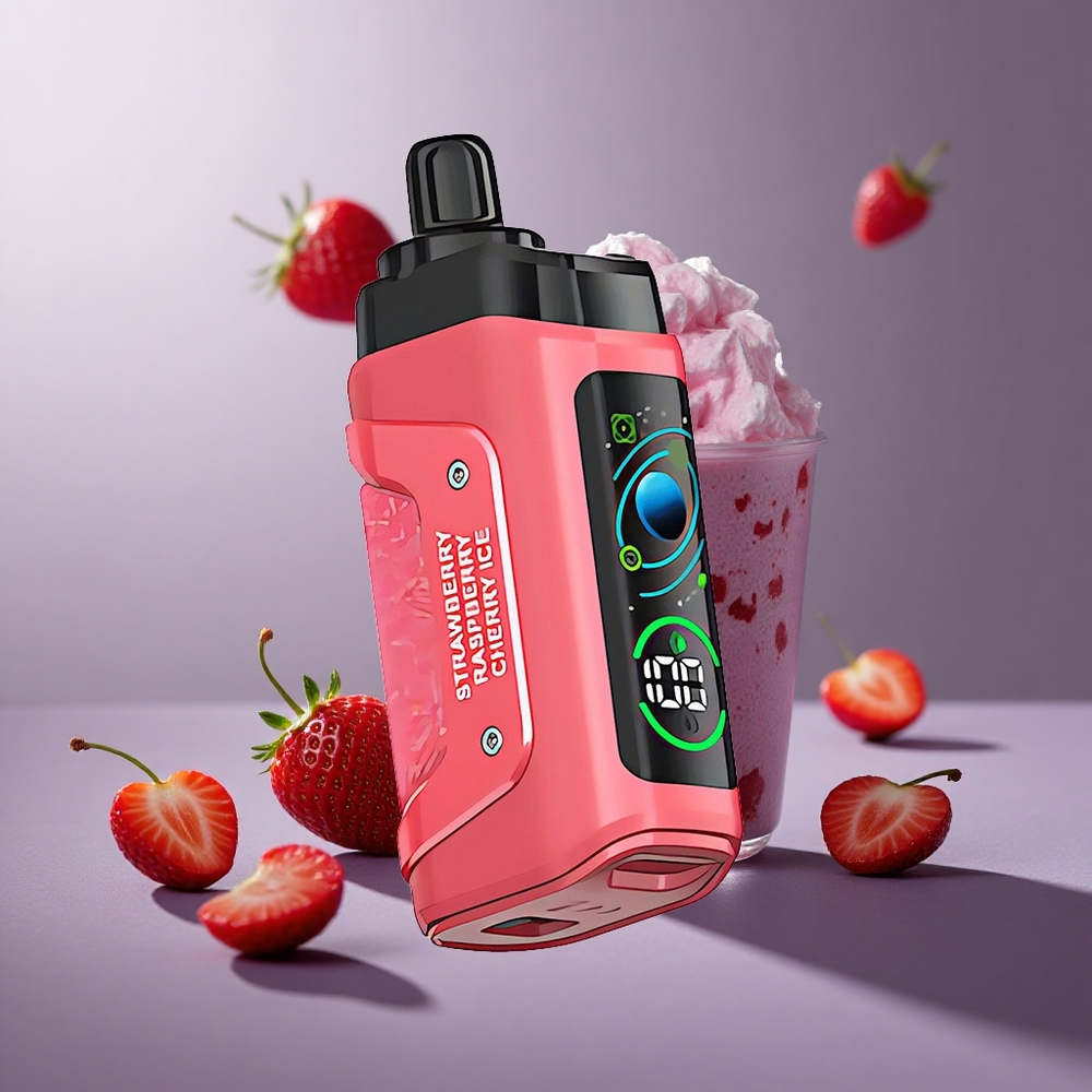 Razz Bar 45000 Puffs Wegwerp Vape Aardbei Kers Ijs & Tot 45000 Puffs, Type-C Oplaadbaar