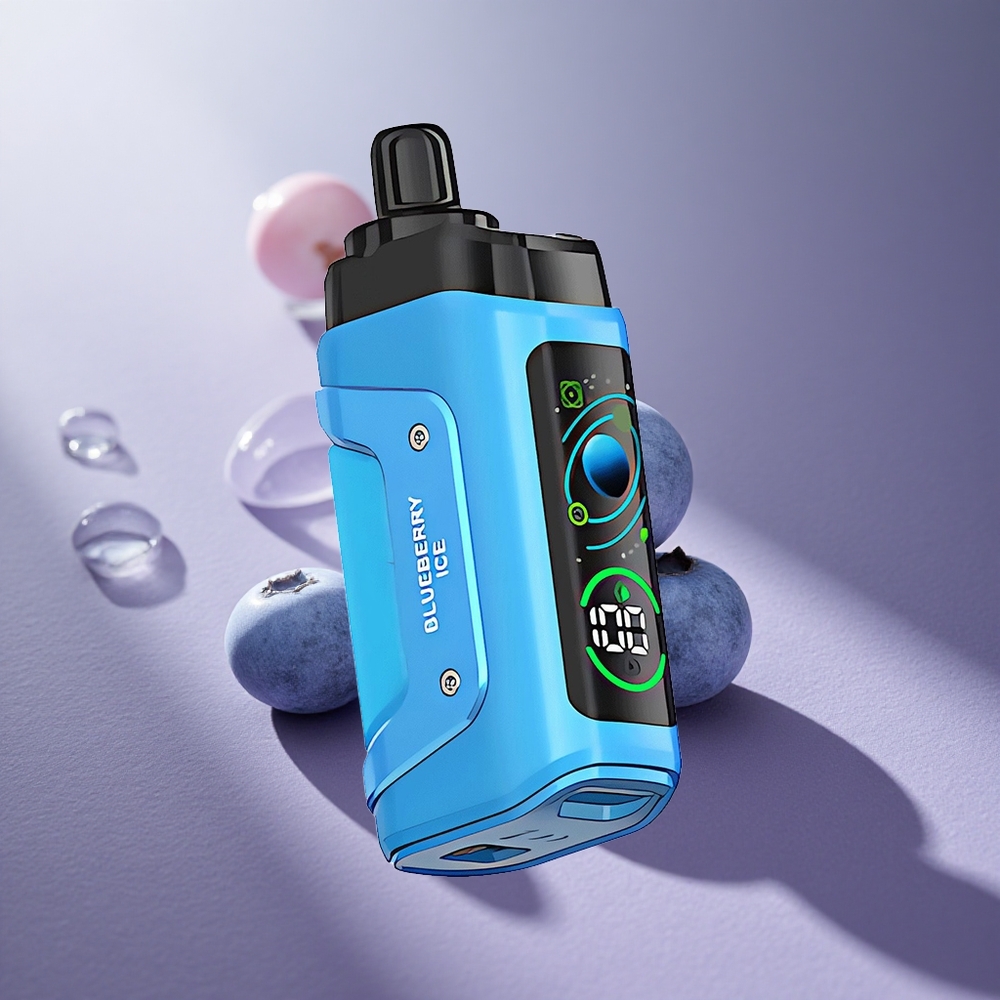 Razz Bar 45000 Puffs Wegwerp Vape Bosbes Ijs & Type-C Oplaadbaar & Instelbare Luchtstroom