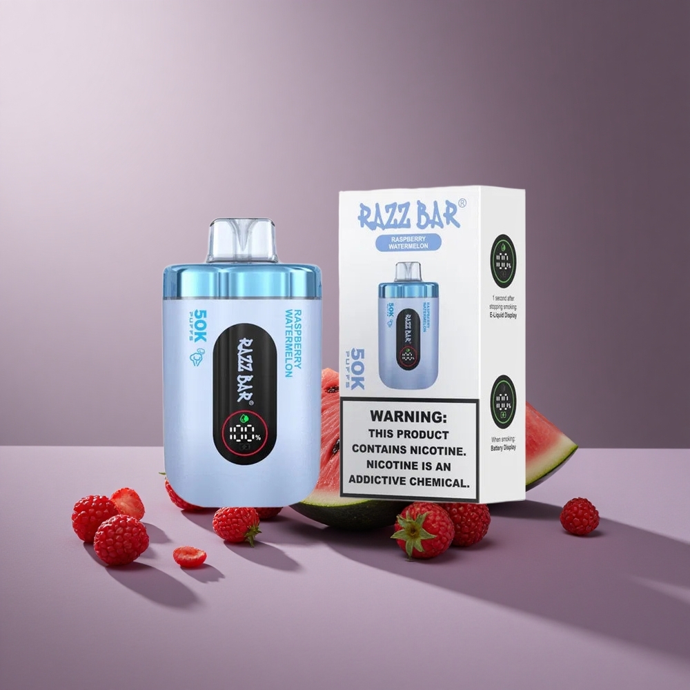 Razz Bar 50K Puffs Wegwerp Vape Framboos Watermeloen met 50000 Puffs en 2% Nicotine