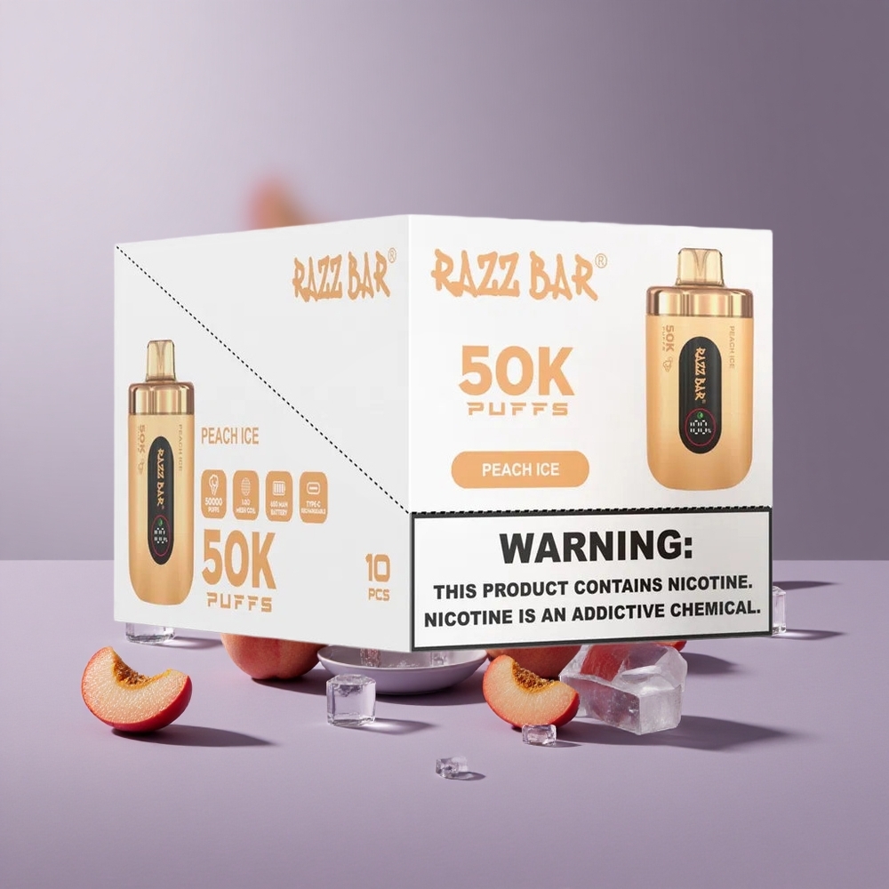 Razz Bar 50K Puffs Wegwerp Vape Perzijs IJs Tot 50000 Puffs Type-C Oplaadbaar