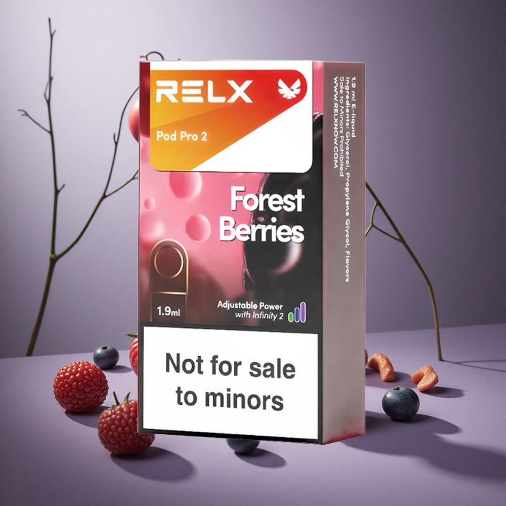 RELX Pod Pro 2 600 Puffs Bosbessen Nicotinevrij 1.9ml