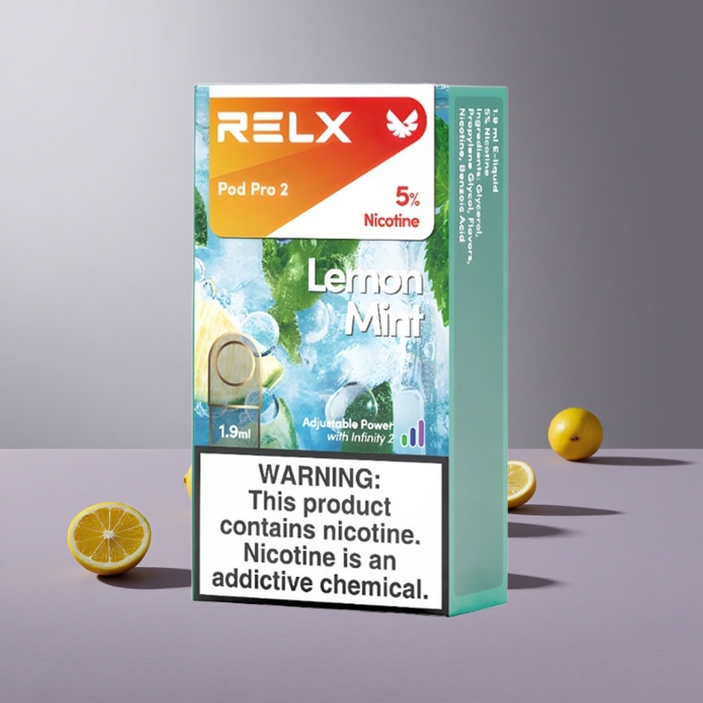 RELX Pod Pro 2 600 Puffs Citroen Munt Vape Device Nicotinegehalte: 5% Vloeistofcapaciteit: 1.9ml