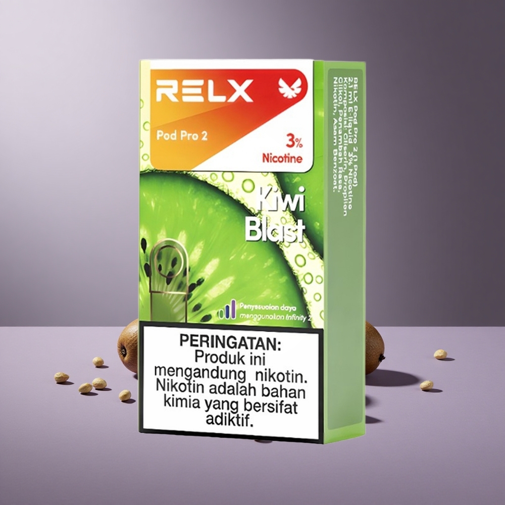 RELX Pod Pro 2 600 Puffs Kiwi-Smaak 1.9ml Vloeistof 3% Nicotine Eco/Smooth/Boost Mode