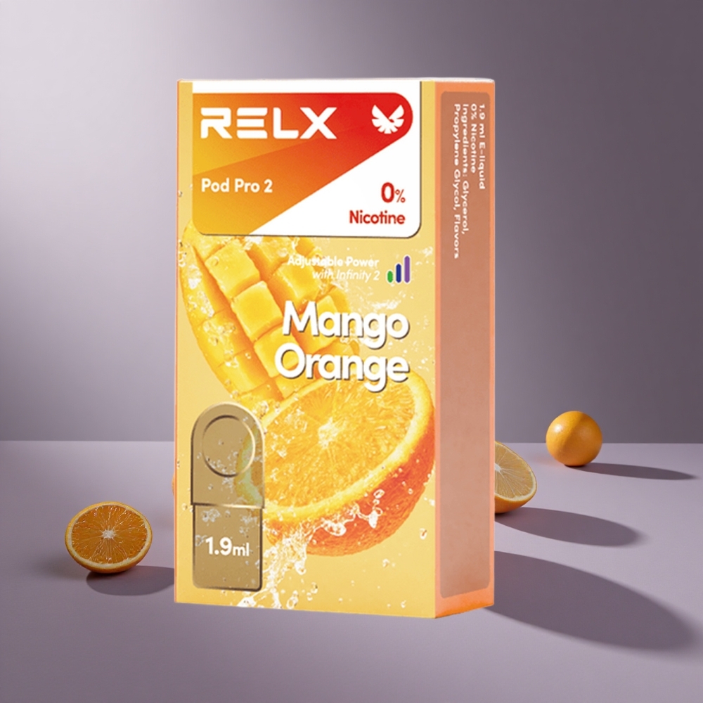 RELX Pod Pro 2 600 Puffs Mango Sinaasappel 1.9ml Nicotinevrij