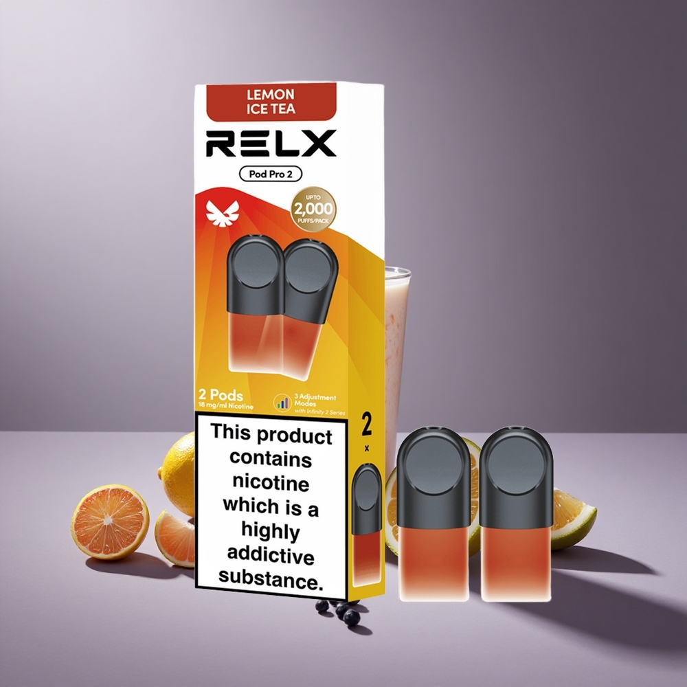 RELX Pod Pro 2 600 Puffs Thee-Citroen IJsthee Nicotinegehalte:1.8%