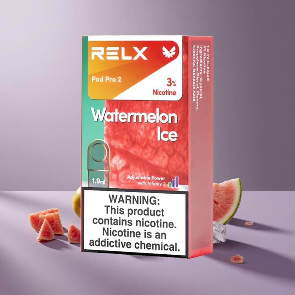 RELX Pod Pro 2 600 Puffs Watermeloen IJs Nicotinegehalte: 3%, Capaciteit: 1.9ml
