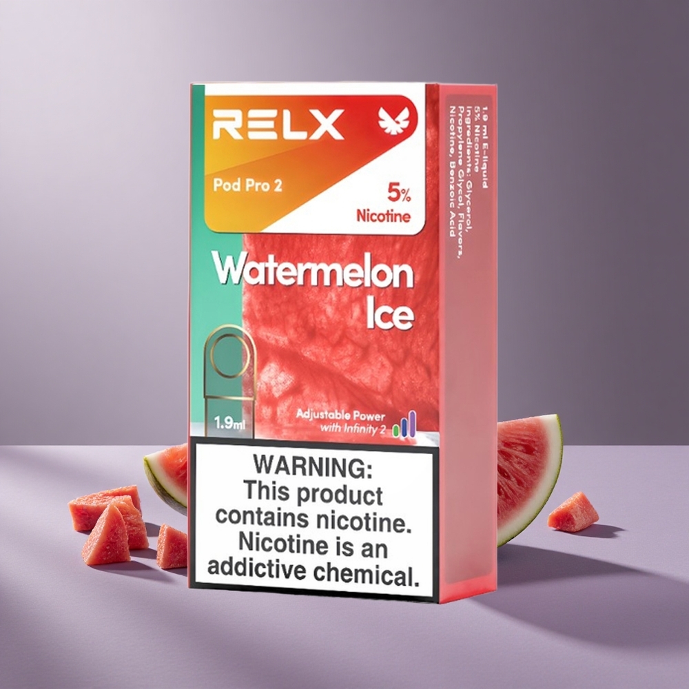 RELX Pod Pro 2 600 Puffs Watermeloen Ijs Nicotinegehalte: 5% Vloeistofcapaciteit: 1.9ml