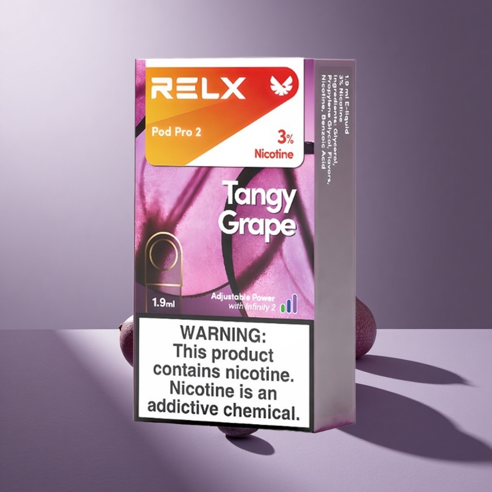 RELX Pod Pro 2 600 Puffs Zuurige Druif Nicotinegehalte:3% Vloeistofcapaciteit:1,9ml